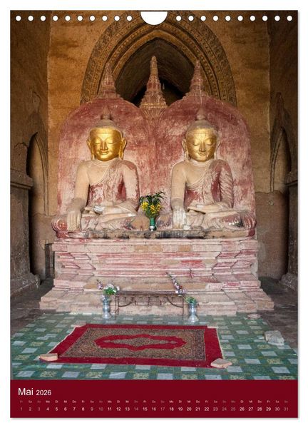 Produktbild: MYANMAR SPIRITUELL 2026 (Wandkalender 2026 DIN A4 hoch), CALVENDO Monatskalender