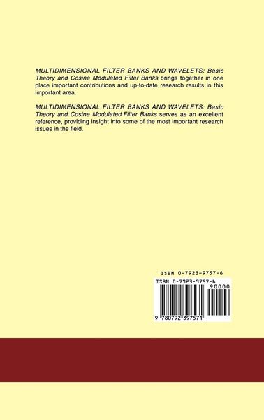 Produktbild: Multidimensional Filter Banks and Wavelets