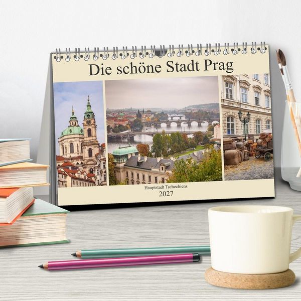 Produktbild: Die sch&ouml;ne Stadt Prag (Tischkalender 2027 DIN A5 quer), CALVENDO Monatskalender