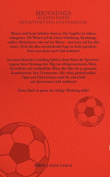 Produktbild: Hennings kleines rotes Sportwetten Systembuch