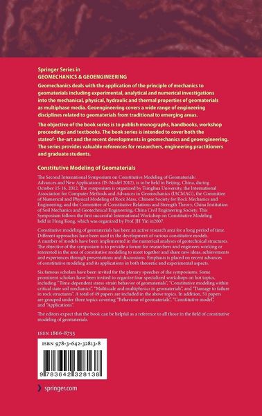 Produktbild: Constitutive Modeling of Geomaterials