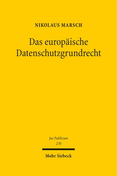 Produktbild: Das europ&auml;ische Datenschutzgrundrecht