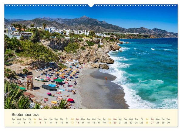Produktbild: Costa del Sol - the sunny side of Andalusia (High Quality Premium Wall Calendar 2026 DIN A2 landscape),CALVENDO 12 Month Wall Calendar