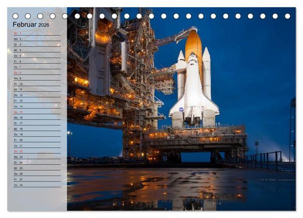 Produktbild: Missionen im Weltall (Tischkalender 2026 DIN A5 quer), CALVENDO Monatskalender