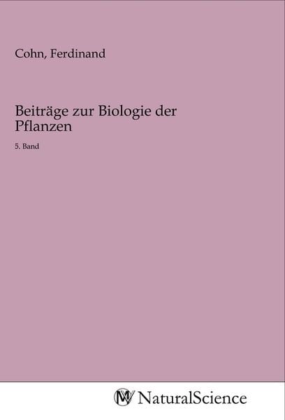 Produktbild: Beitr&auml;ge zur Biologie der Pflanzen
