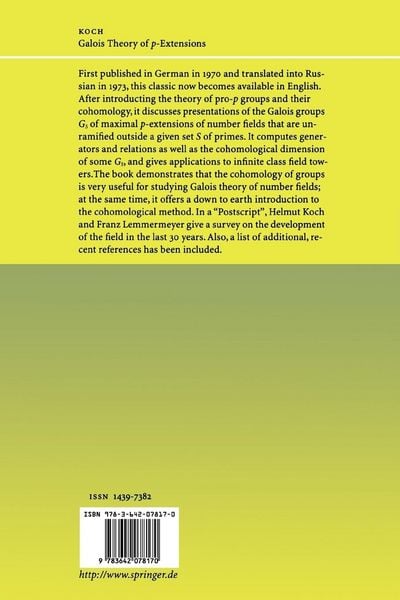 Produktbild: Galois Theory of p-Extensions