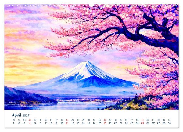 Produktbild: Reisetr&auml;ume Traumreisen. Die sch&ouml;nsten Reiseziele der Welt in Watercolor (hochwertiger Premium Wandkalender 2027 DIN A2 quer), Kunstdruck in Hochglanz