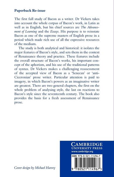 Produktbild: Francis Bacon and Renaissance Prose