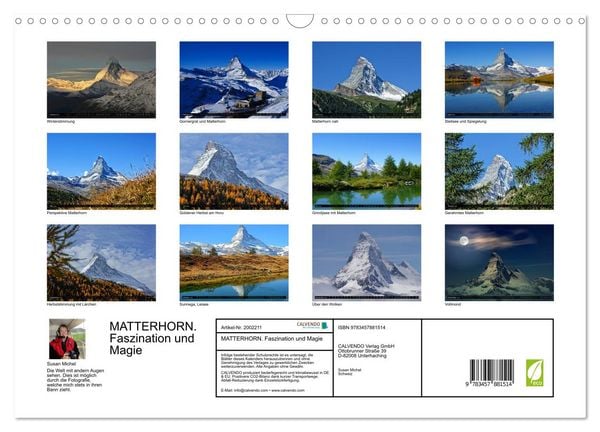 Produktbild: MATTERHORN. Faszination und Magie (Wandkalender 2026 DIN A3 quer), CALVENDO Monatskalender