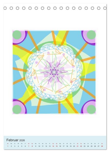 Produktbild: Transluzent-Mandalas (Tischkalender 2026 DIN A5 hoch), CALVENDO Monatskalender
