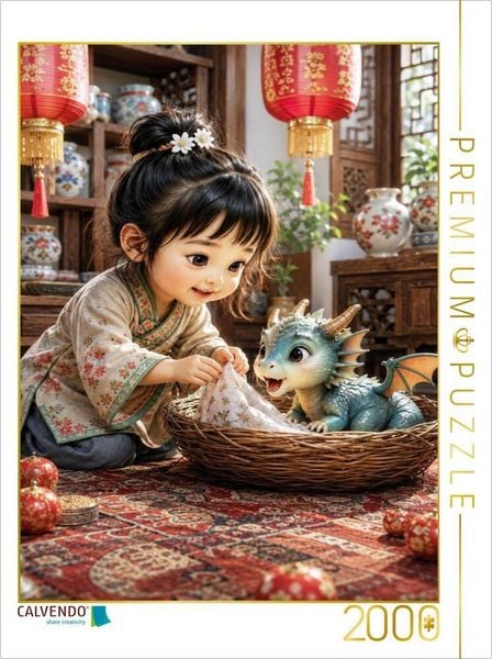 CALVENDO Puzzle Ein Drache zieht ein | 2000 Teile Lege-Größe 90 × 67 cm Foto-Puzzle für glückliche Stunden