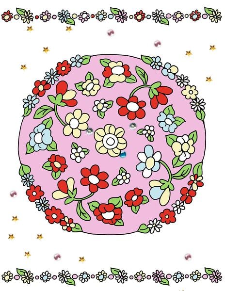 Produktbild: Malblock mit Glitzersteinchen: Mandalas