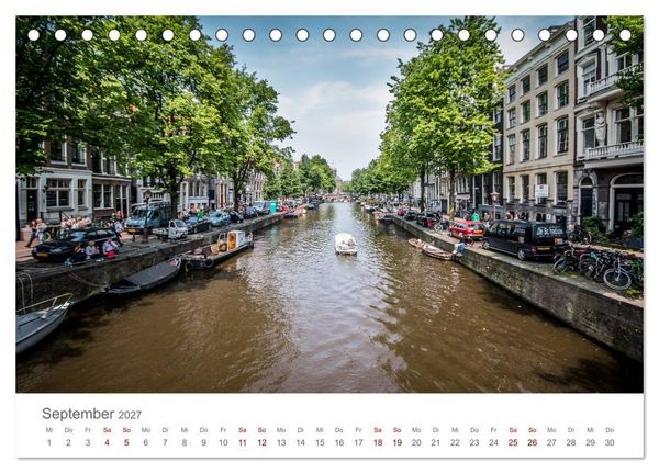 Produktbild: Amsterdam - Wasserstra&szlig;en und Grachten (Tischkalender 2027 DIN A5 quer), CALVENDO Monatskalender