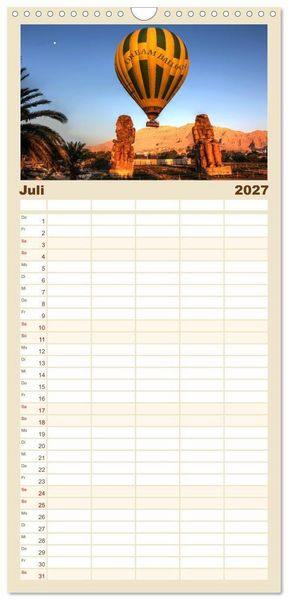 Produktbild: Familienplaner 2027 - &Auml;gypten - Impressionen mit 5 Spalten (Wandkalender, 21 x 45 cm) CALVENDO