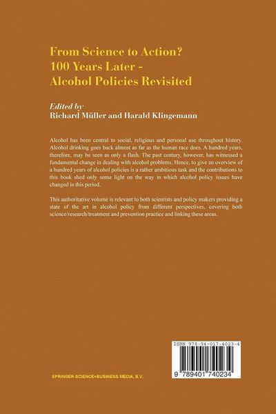 Produktbild: From Science to Action? 100 Years Later - Alcohol Policies Revisited