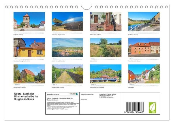 Produktbild: Nebra. Stadt der Himmelsscheibe im Burgenlandkreis (Wandkalender 2027 DIN A4 quer), CALVENDO Monatskalender