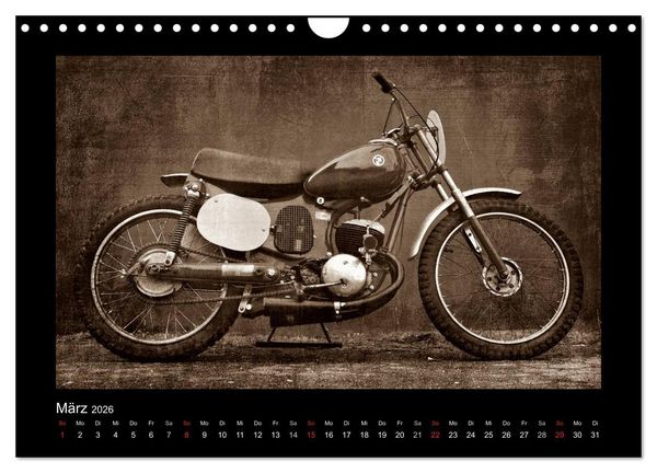 Produktbild: Motorrad Oldtimer (Wandkalender 2026 DIN A4 quer), CALVENDO Monatskalender