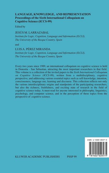 Produktbild: Language, Knowledge, and Representation