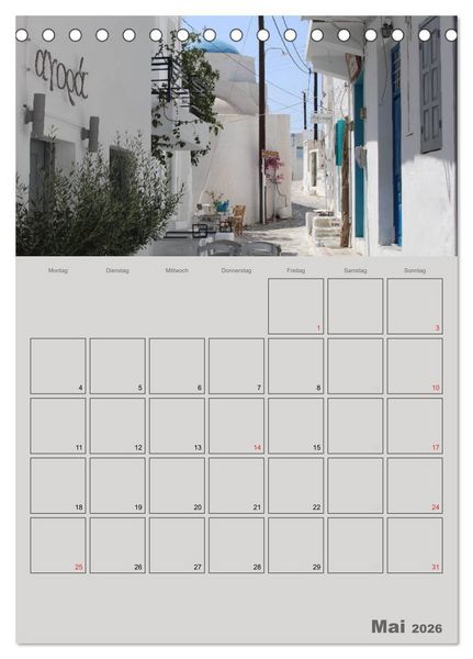 Produktbild: Kykladen, Perlen der &Auml;g&auml;is (Tischkalender 2026 DIN A5 hoch), CALVENDO Monatskalender