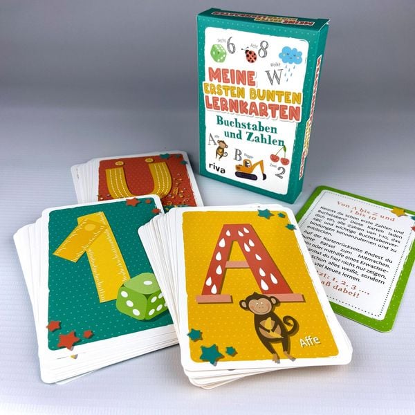 Produktbild: Meine ersten bunten Lernkarten &ndash; Buchstaben und Zahlen