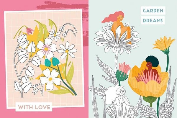 Produktbild: Flow&reg; Ausmalbuch. Floral Edition