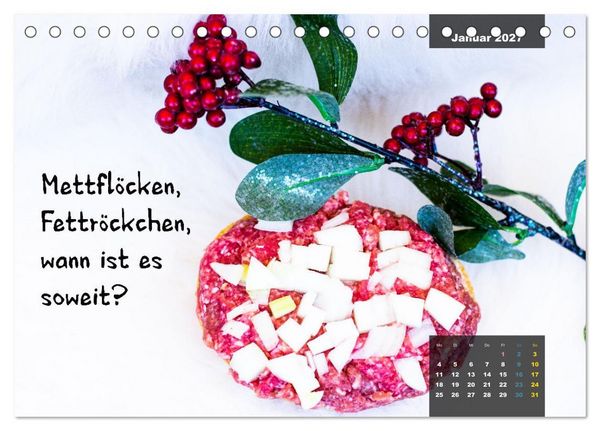 Produktbild: Mettkalender - Spread some more Mett (Tischkalender 2027 DIN A5 quer), CALVENDO Monatskalender