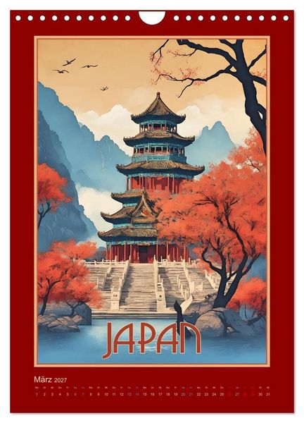 Produktbild: Exotic Travel Poster - nostalgische Abenteuerreisen um die Welt (Wandkalender 2027 DIN A4 hoch), CALVENDO Monatskalender