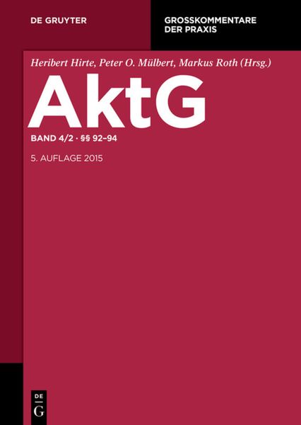 Produktbild: Aktiengesetz / &sect;&sect; 92 - 94