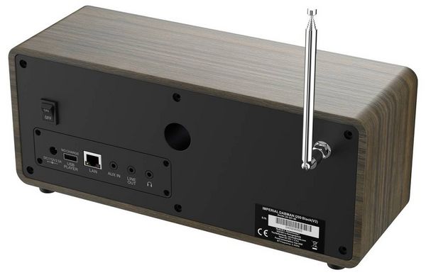 Produktbild: Imperial DABMAN i200 V2 Internet Tischradio DAB+, UKW, Internet AUX, USB, DLNA, LAN, Internetradio Holz