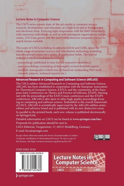 Produktbild: Tools and Algorithms for the Construction and Analysis of Systems