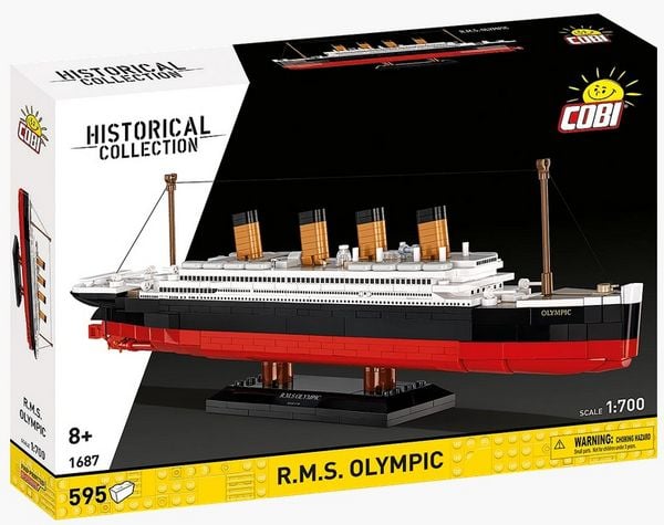 Produktbild: COBI Historical Collection 1687 - R.M.S. Olympic, Bausatz 1:700, 595 Klemmbausteine