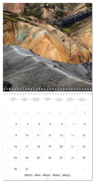 Produktbild: Iceland - Colorful Mountains (Wall Calendar 2026 12 &times; 12 Inch) CALVENDO 12 Month Wall Calendar