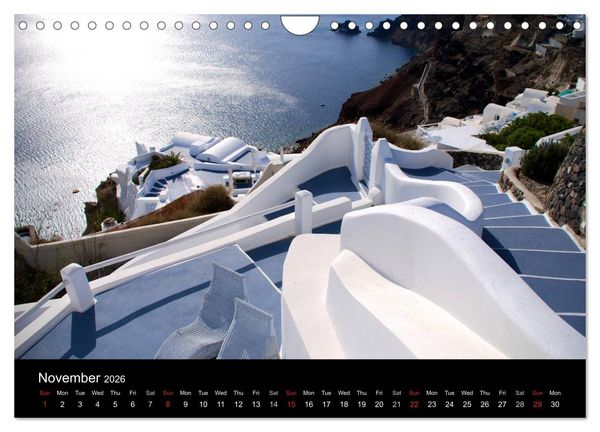 Produktbild: Lights of Santorini (Wall Calendar 2026 DIN A4 landscape), CALVENDO 12 Month Wall Calendar