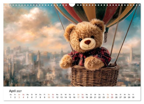 Produktbild: Teddyb&auml;r - klein aber oho (Wandkalender 2027 DIN A3 quer), CALVENDO Monatskalender