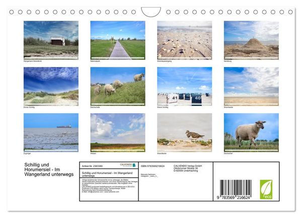 Produktbild: Schillig und Horumersiel - Im Wangerland unterwegs (Wandkalender 2027 DIN A4 quer), CALVENDO Monatskalender