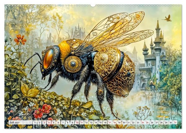 Produktbild: Steampunk Fabelwelten - Magische Kreaturen in Fantasiewelten (hochwertiger Premium Wandkalender 2027 DIN A2 quer), Kunstdruck in Hochglanz