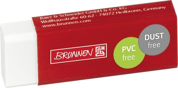 Produktbild: Brunnen Radiergummi wei&szlig; 6x2cm