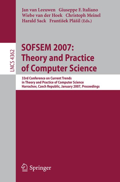 Produktbild: SOFSEM 2007: Theory and Practice of Computer Science