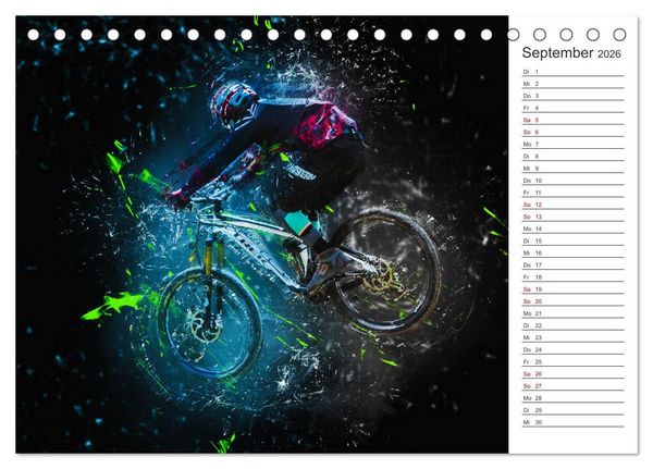 Produktbild: Downhill Explosion (Tischkalender 2026 DIN A5 quer), CALVENDO Monatskalender