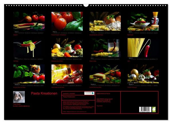 Produktbild: Pasta Kreationen (Wandkalender 2026 DIN A2 quer), CALVENDO Monatskalender