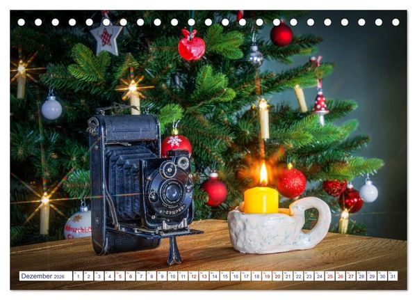 Produktbild: Alte Fotoapparate, Augenzeugen der Zeit (Tischkalender 2026 DIN A5 quer), CALVENDO Monatskalender