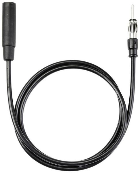Produktbild: Renkforce 1m Auto-Antennen-Verl&auml;ngerungskabel DIN 150 Ohm Schwarz RF-5087926