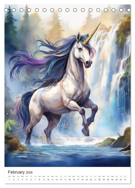 Produktbild: Fantastic horses from myths and legends (Desk Calendar 2026 DIN A5 portrait), CALVENDO 12 Month DeskCalendar