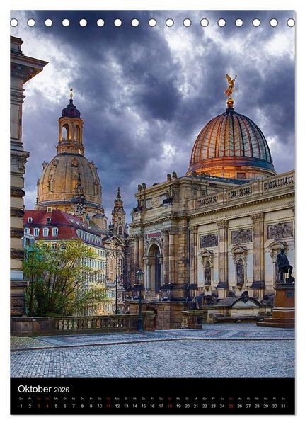 Produktbild: Die wundersch&ouml;ne Stadt Dresden (Tischkalender 2026 DIN A5 hoch), CALVENDO Monatskalender