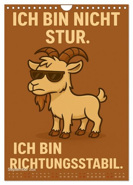 Produktbild: Tierisch eigenwillig - Weil normal langweilig w&auml;re (Wandkalender 2026 DIN A4 hoch), CALVENDO Monatskalender