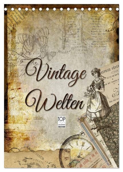 Produktbild: Vintage Welten (Tischkalender 2026 DIN A5 hoch), CALVENDO Monatskalender