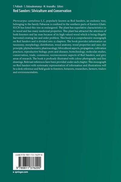 Produktbild: Red Sanders: Silviculture and Conservation