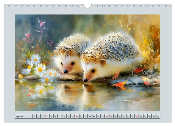 Produktbild: Igel. Kleine Gl&uuml;cksbringer im Garten (Wandkalender 2027 DIN A3 quer), CALVENDO Monatskalender