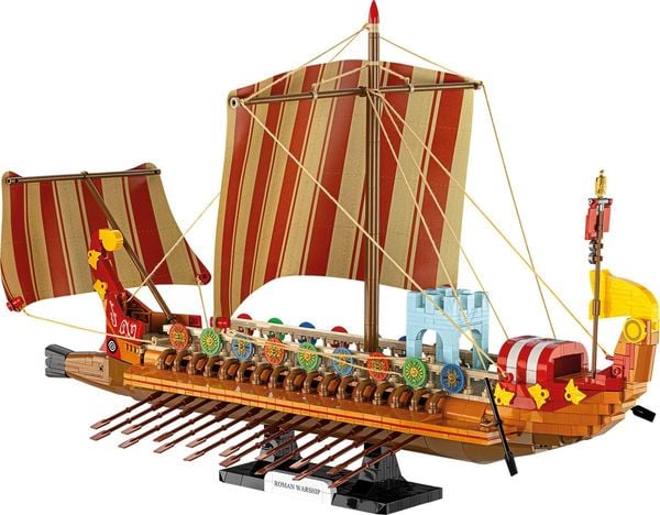Produktbild: COBI Imperium Romanum 20071 - Roman Warship, R&ouml;misches Kriegsschiff, Bausatz, 1810 Klemmbausteine/3 Figuren
