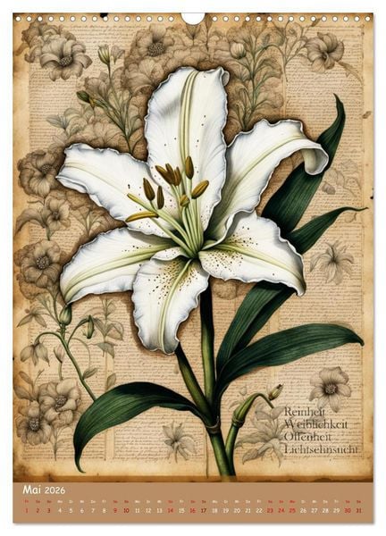 Produktbild: Geburtsblume, dein florales Sternzeichen (Wandkalender 2026 DIN A3 hoch), CALVENDO Monatskalender